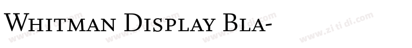 Whitman Display Bla字体转换